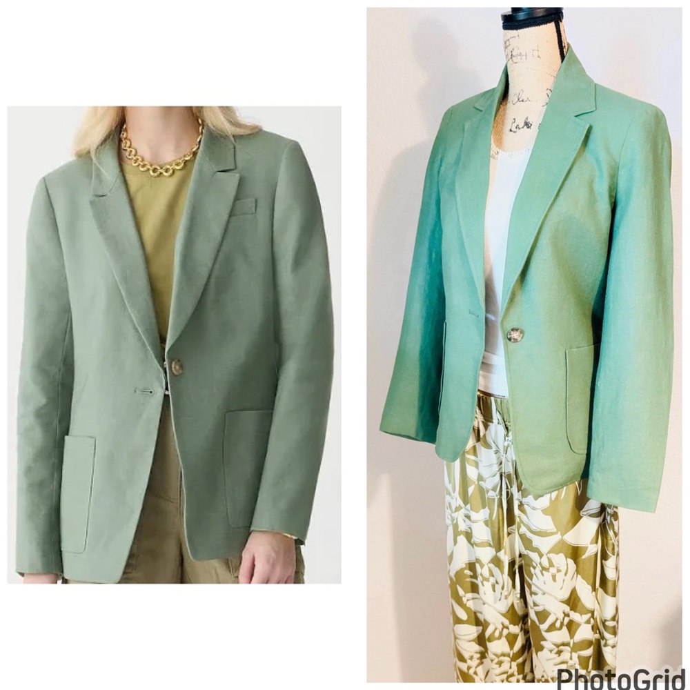 Jones New York Linen Blend Oversized Blazer NWT